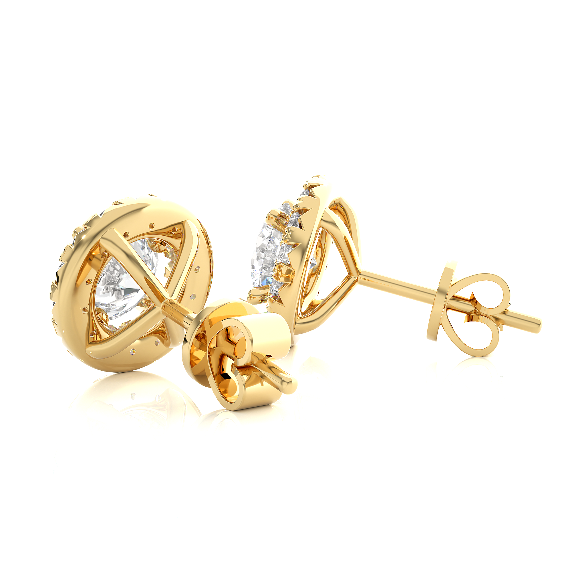 Buy 1.98Ct Natural Diamond Stud Earrings | Solitairekart